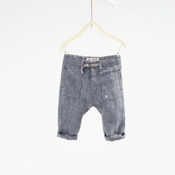 Zara Baby Boy Blue Harem Trousers - Picture 1 of 6